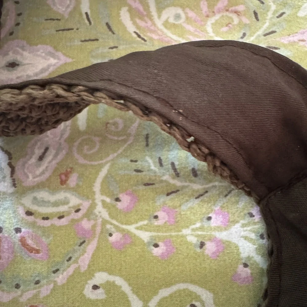 Elegant Brown Woven Shoulder Bag